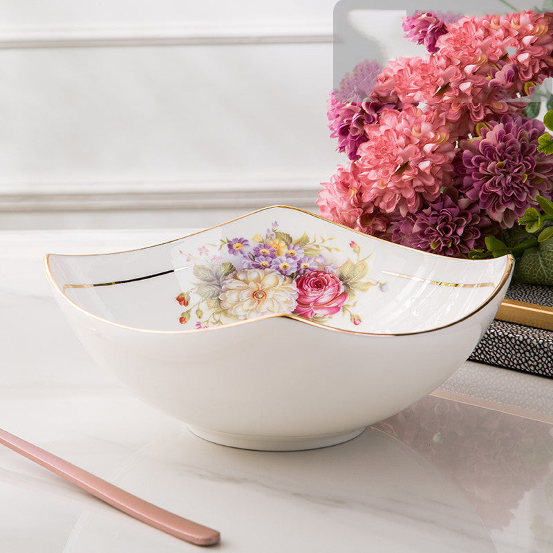 Nordic Style Salad Bowl Household Ceramic Salad Bowl