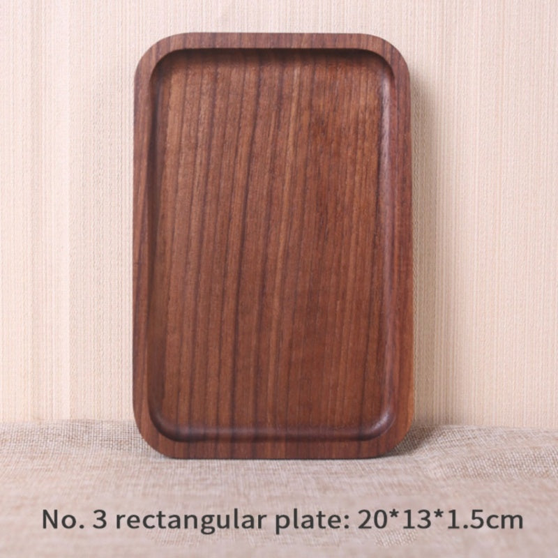 Walnut rectangular tray tray tea tray dessert