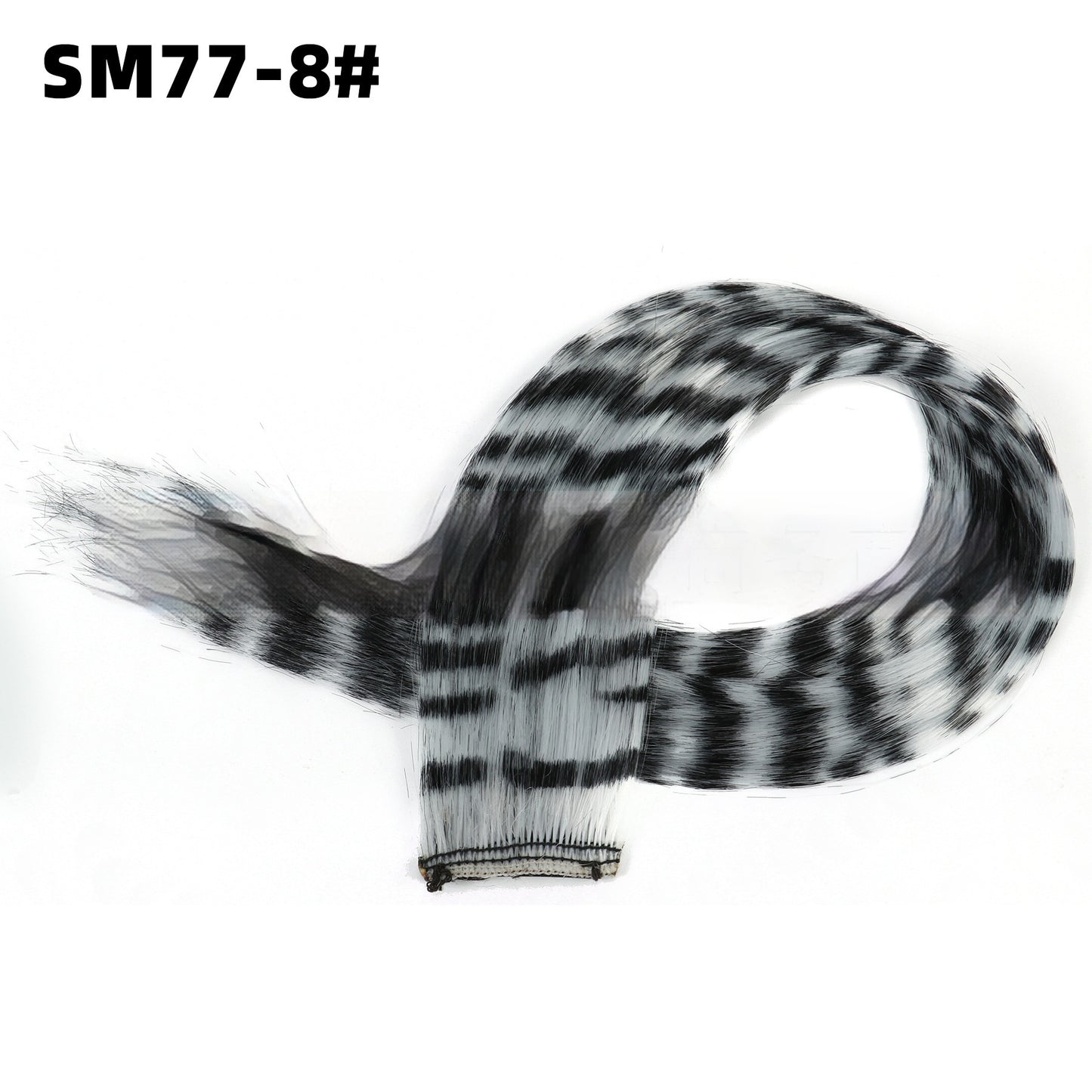 Seamless Hair Extension Leopard Print Color Thread Hanging Ear Color Feather Hair Wig