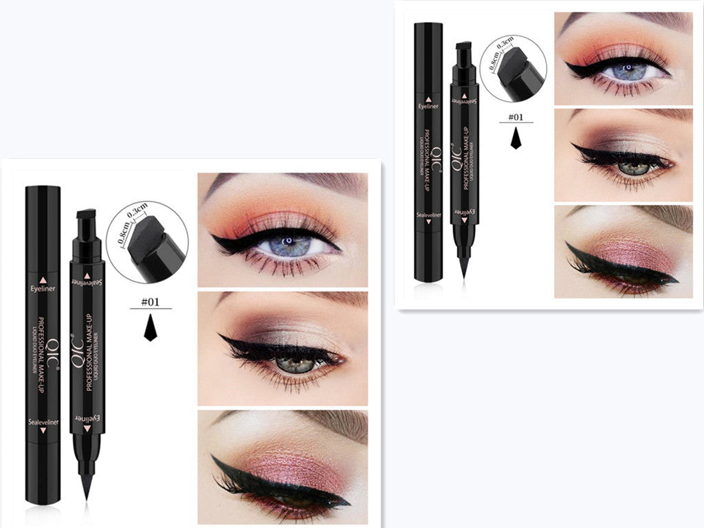 Double-headed wing seal eyeliner